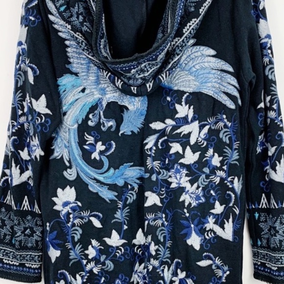 Elegant Black and Gray Patterned Long Cardigan - Picture 4 of 8